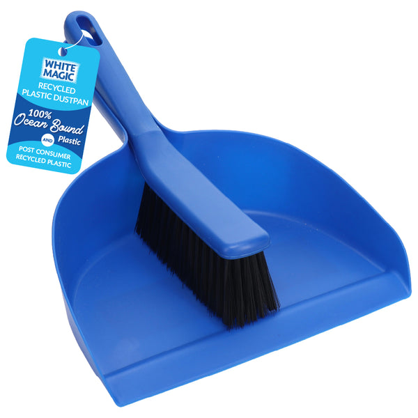 White Magic Recycled Plastic Dustpan and Brush Set
