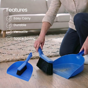 White Magic Recycled Plastic Dustpan and Brush Set