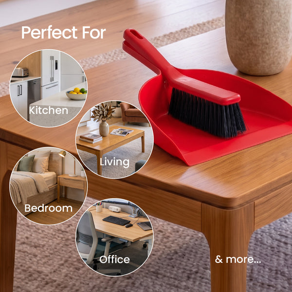 White Magic Recycled Plastic Dustpan and Brush Set
