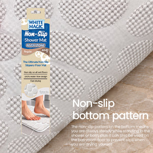 White Magic Non Slip Shower Mat River Stone - Regular