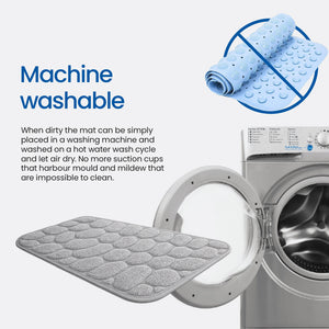 White Magic Non Slip Shower Mat River Stone - Regular
