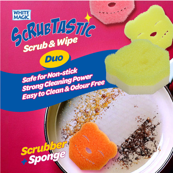 Scrubtastic Scrub & Wipe Sponge Duo 1 Pack