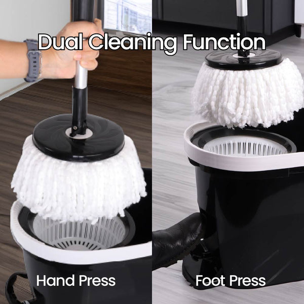 White Magic Spin Mop Duo - With 20 pcs Cleaning Sheets