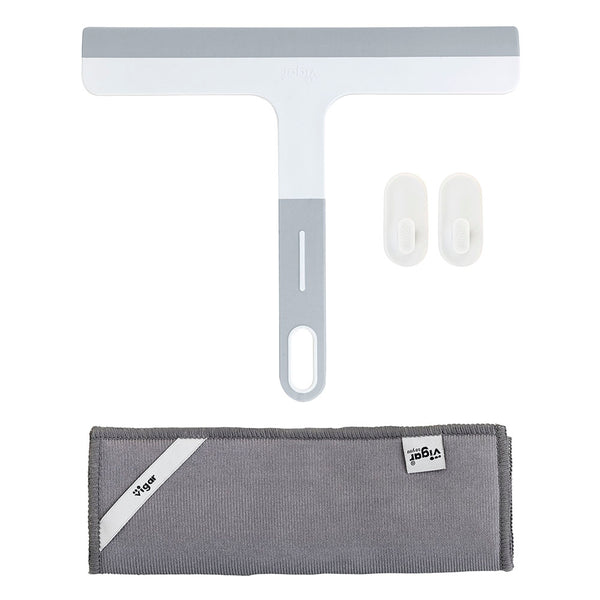 Vigar Basic Squeegee With Microfibre Cloth & 2 Hooks
