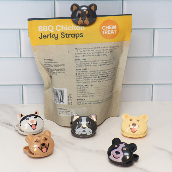 White Magic Cute Bag Clips-Rottweiler Dog 6 Pack