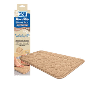 White Magic Non Slip Shower Mat River Stone - Regular