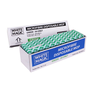 White Magic Microfibre Disposable Mop Pads / Box of 50