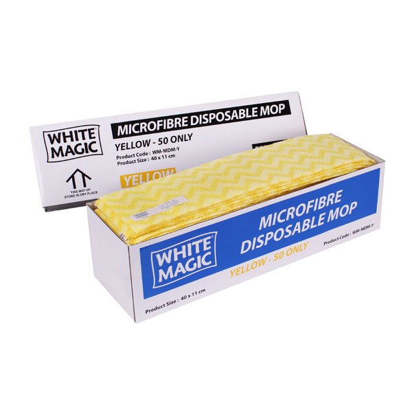 White Magic Microfibre Disposable Mop Pads / Box of 50
