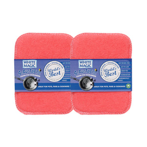 White Magic Scrubtastic Foam Pot Scrubber 2 Pack