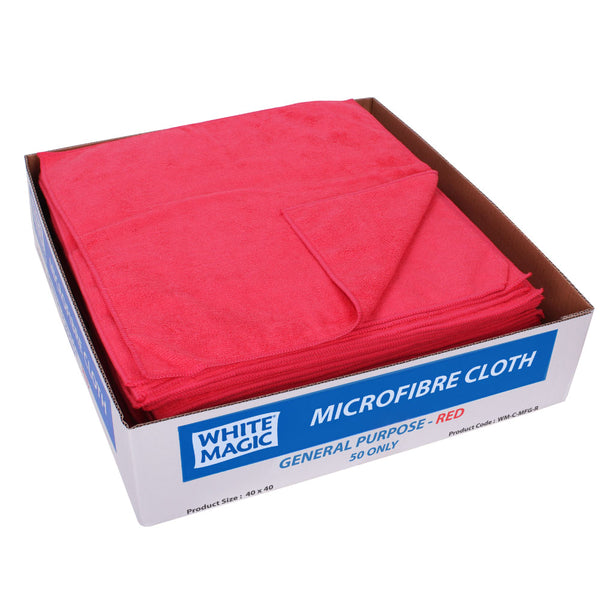 White Magic Microfibre General Purpose Cloth - 50 pcs in a Box