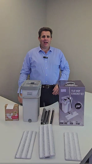 White Magic Flat Mop & Bucket Set