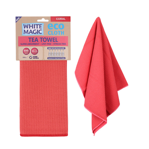 Tea Towel Single Coral