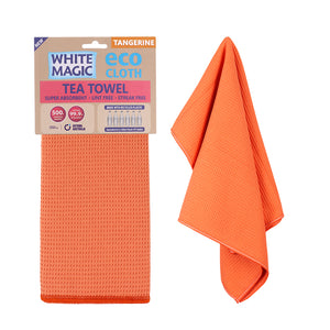 Tea Towel Single Tangerine