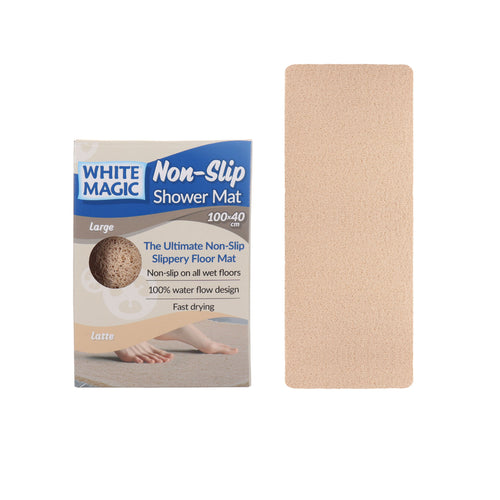 White Magic Non-Slip Shower Mat Large